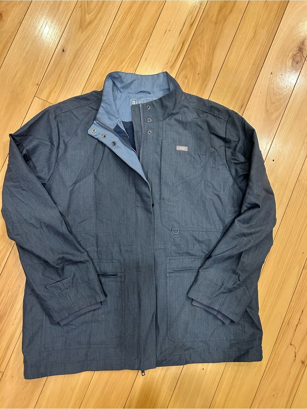 Figs Dark Blue Utility Jacket